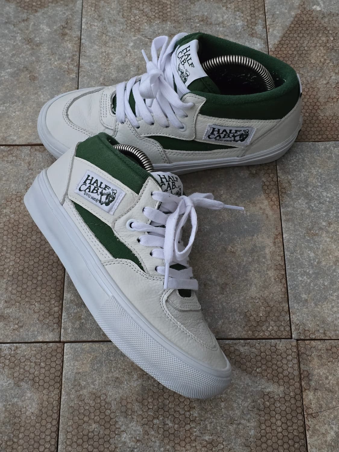 (225)반스 하프캡 화이트 그린 상품이미지7