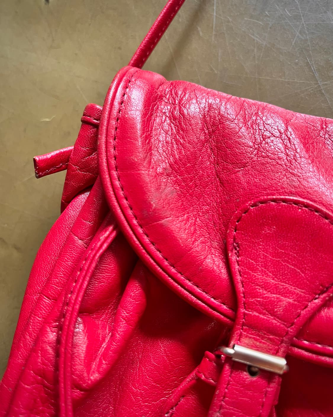 Japanese Vintage Lamb Leather Cross Bag 상품이미지4