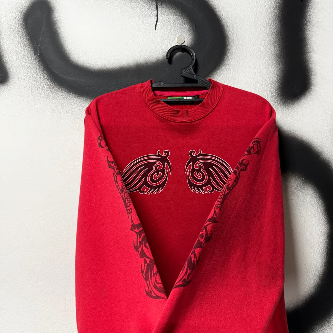 VTG 빈티지 오리엔탈 펑크 빅 프린팅 스웻 셔츠 상품이미지3
