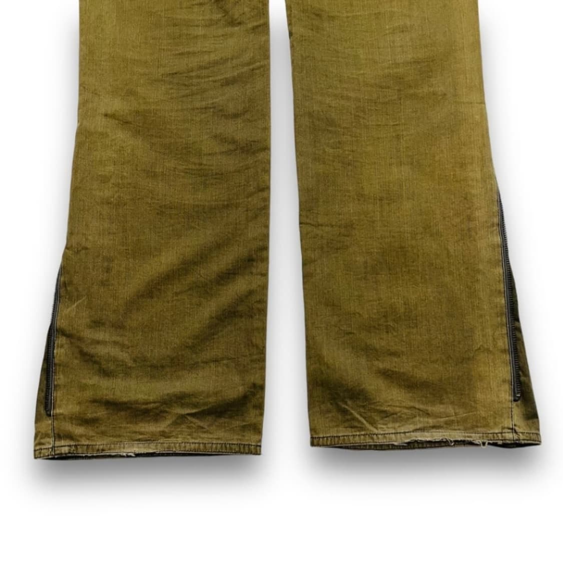 세만틱 디자인 더블 레더 포인트 카고 디테일 부츠컷 팬츠 상품이미지6