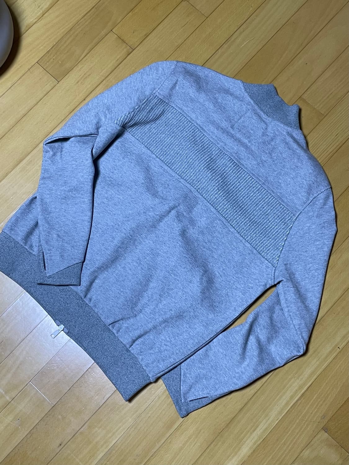 (L) 이티씨이 PANNEL KNIT ZIP UP (GRAY) 집업니트 상품이미지3
