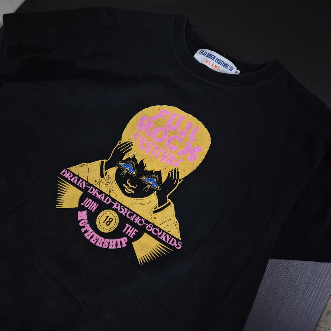 브레인데드 X 빔즈 X 후즈락페스티벌 머천 티셔츠 M사이즈 상품이미지4