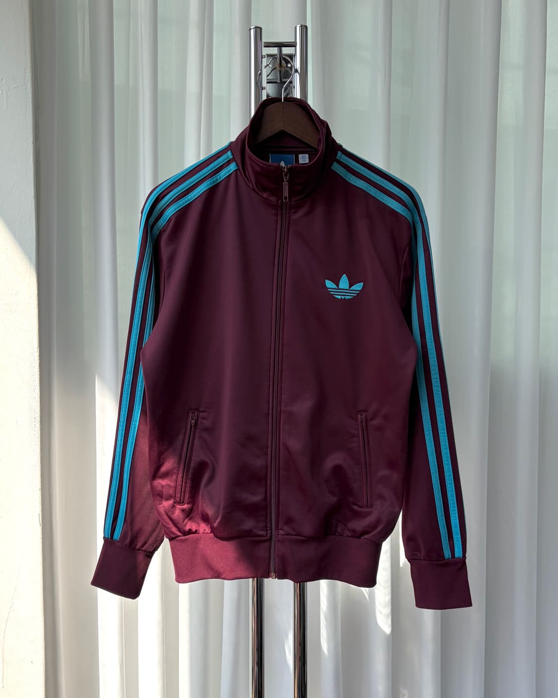 [L]아디다스 구형 파이어버드 버건디 하늘 트랙탑 져지 상품이미지2