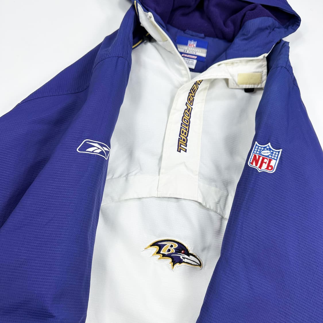 90s NFL 볼티모어 레이븐스 오버핏 우븐 아노락 XL 상품이미지6