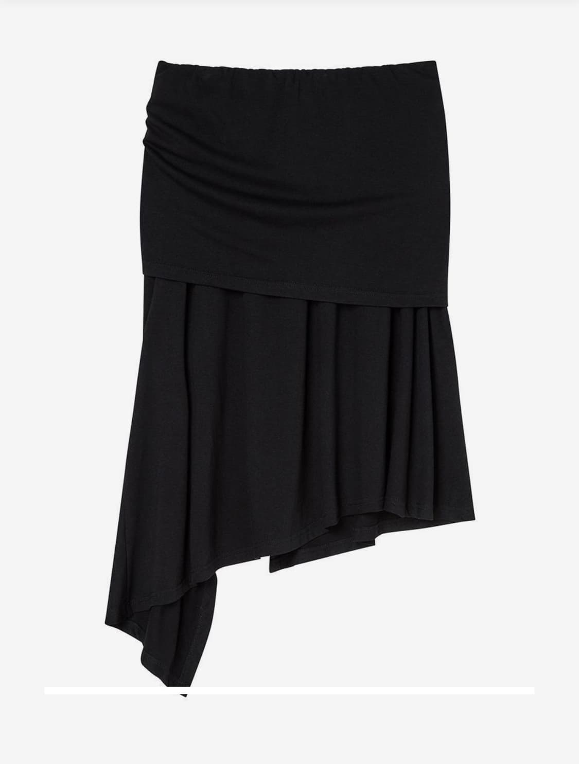 오디너리홀리데이 져지 언발란스 스커트 [BLACK] 상품이미지4