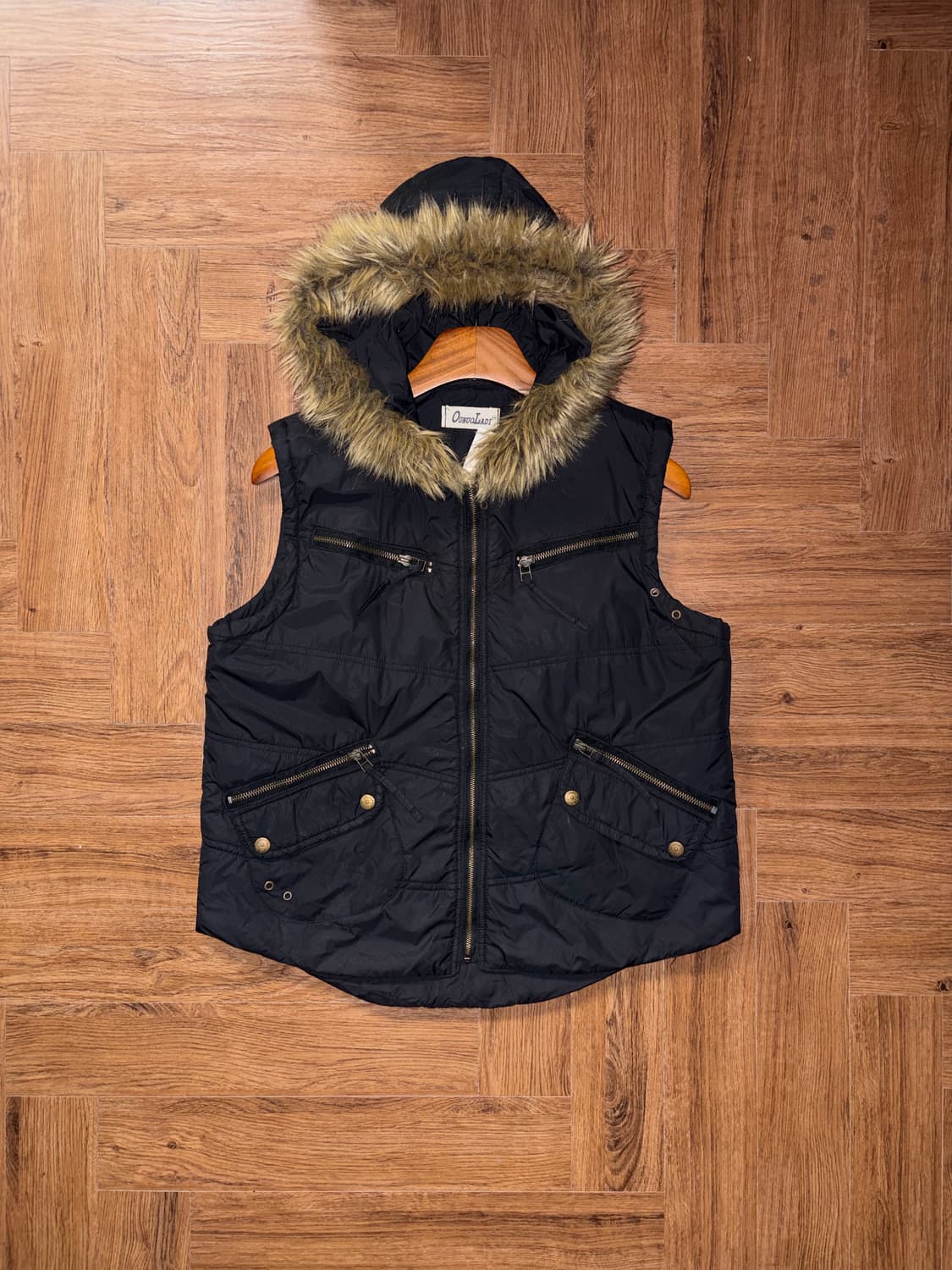 빈티지 퍼 패딩조끼 상품이미지4