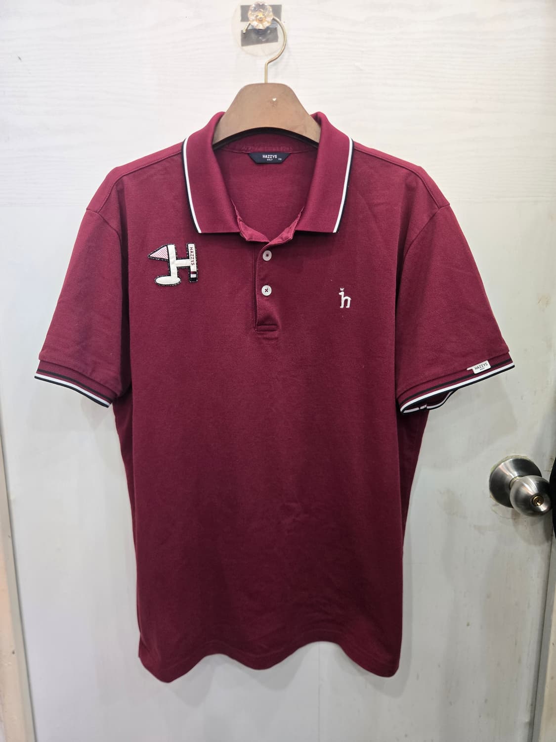 110,2XL )) HAZZYS golf 헤지스 골프 카라 반팔티셔츠~ 상품이미지1