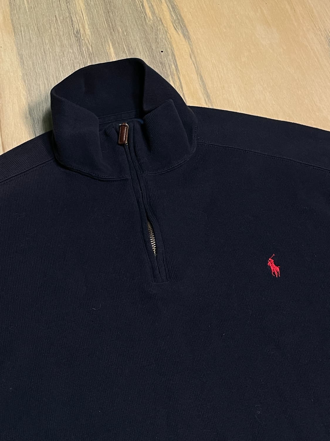 폴로 랄프로렌 네이비 레드포니 반집업 니트 XL 상품이미지3