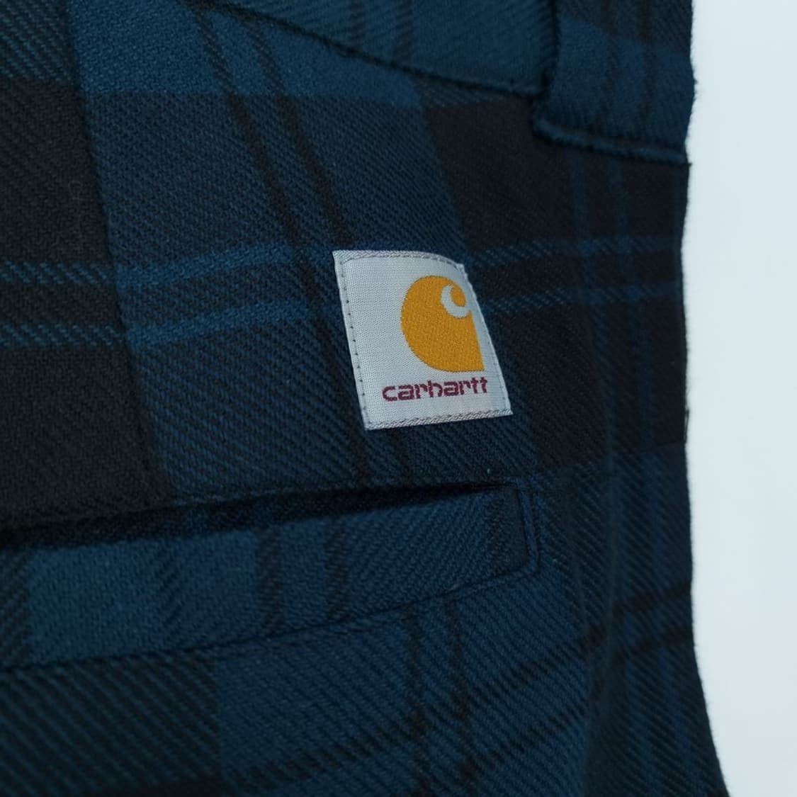 [칼하트] 로고 패치 루즈 스트레이트 타탄 체크 팬츠 M17923 상품이미지6