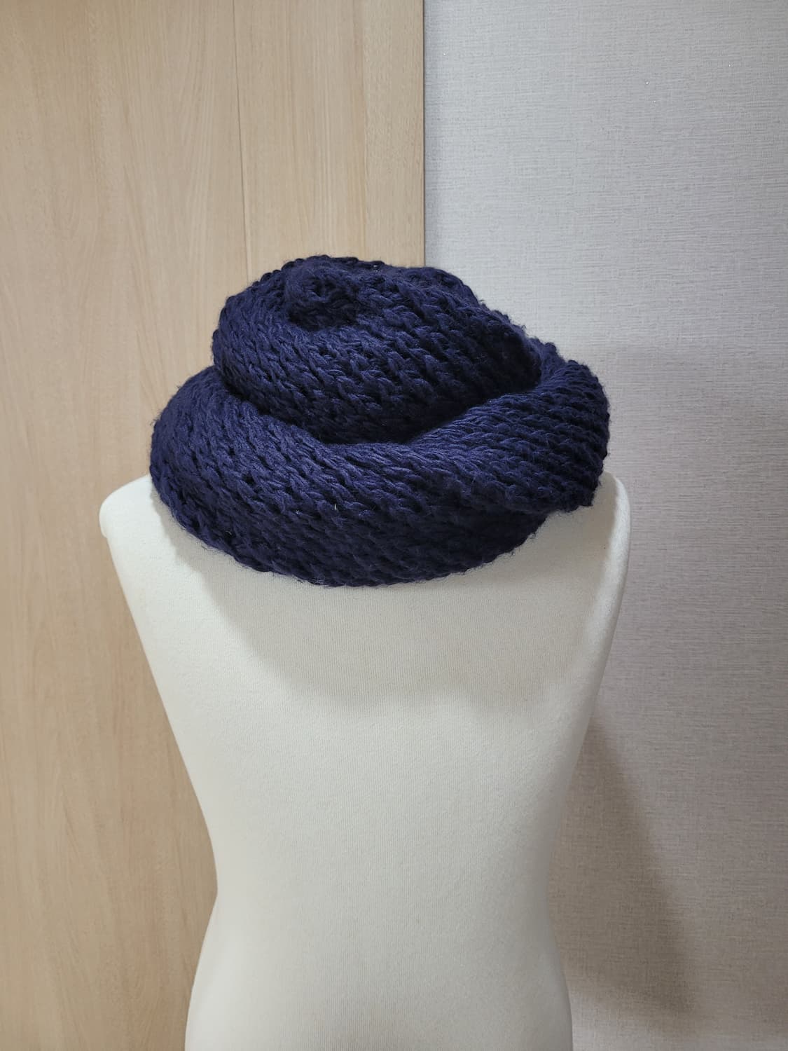 코데즈컴바인 니트 넥워머 네이비 상품이미지4