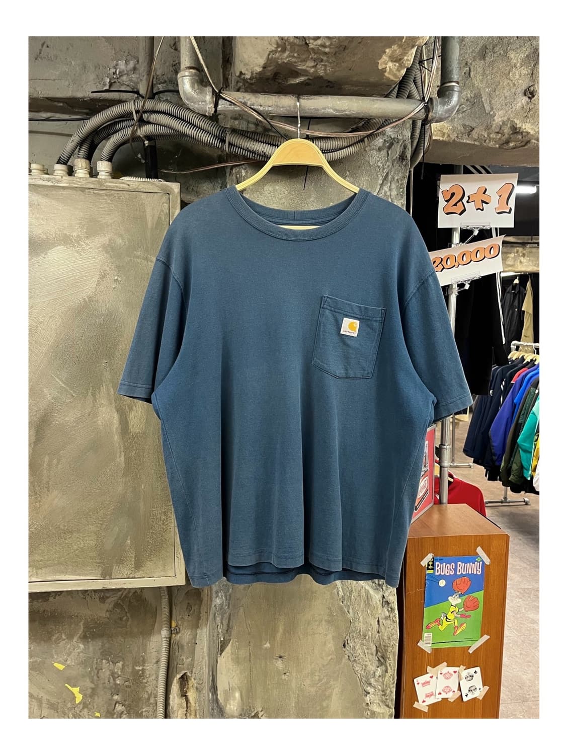 칼하트 포켓 반팔티 블루 L #csz3410 상품이미지1