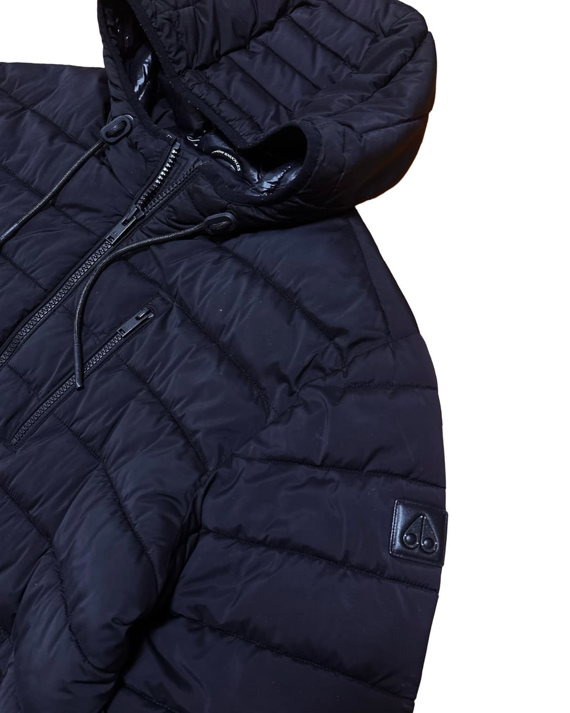 무스너클 로고 블랙 경량패딩 상품이미지3