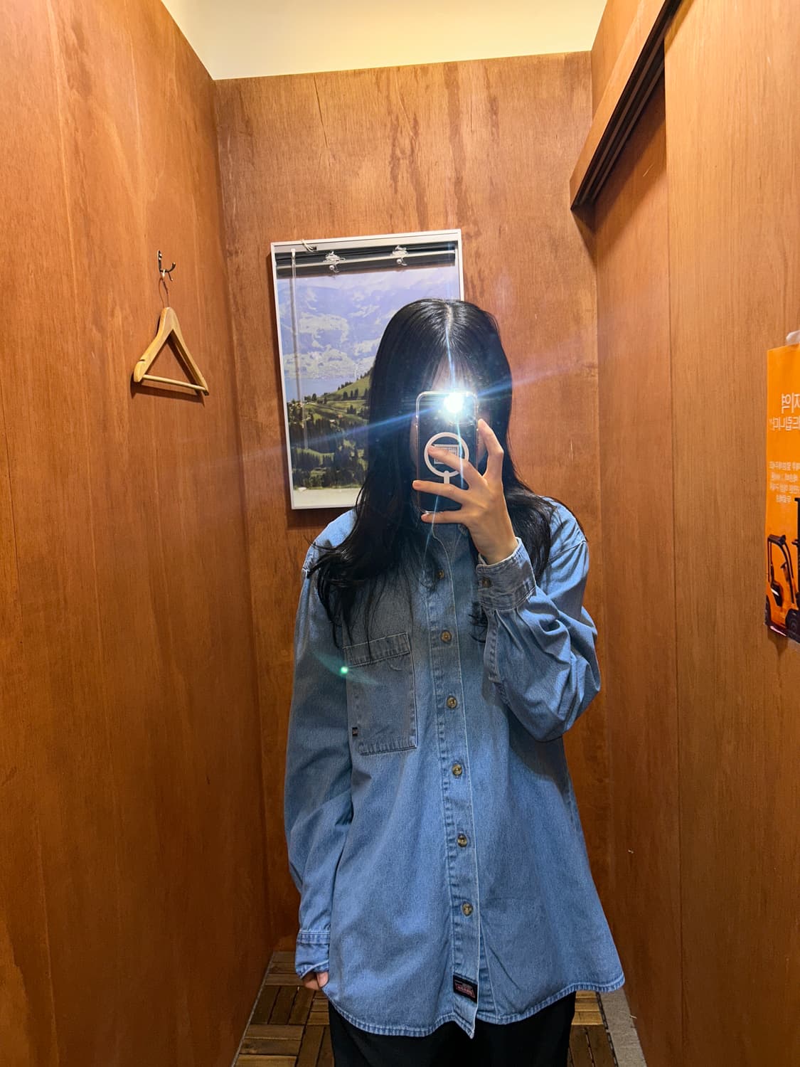 (L) Dickies 디키즈 코튼 데님 셔츠 상품이미지1