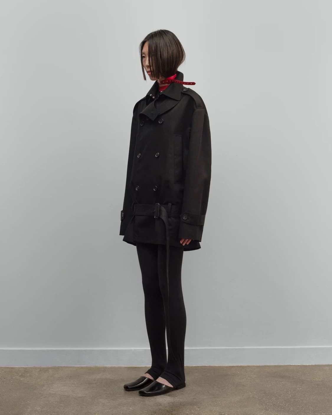 [S,M]커미션 25fw Hunter 트렌치 코트/블랙 상품이미지2