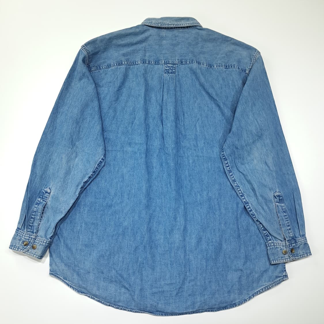 CL453 XL 엘엘빈 90s 코튼 버튼다운 인디고 데님셔츠 남방 상품이미지5