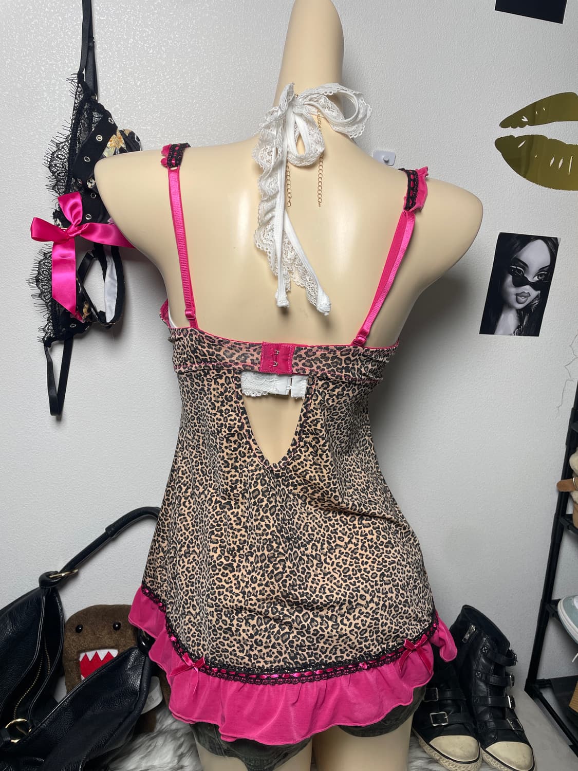 호피 레이스 나시탑 상품이미지3