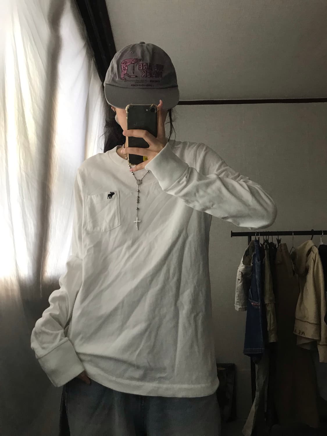 아베크롬비 화이트 포켓 롱슬리브 상품이미지3