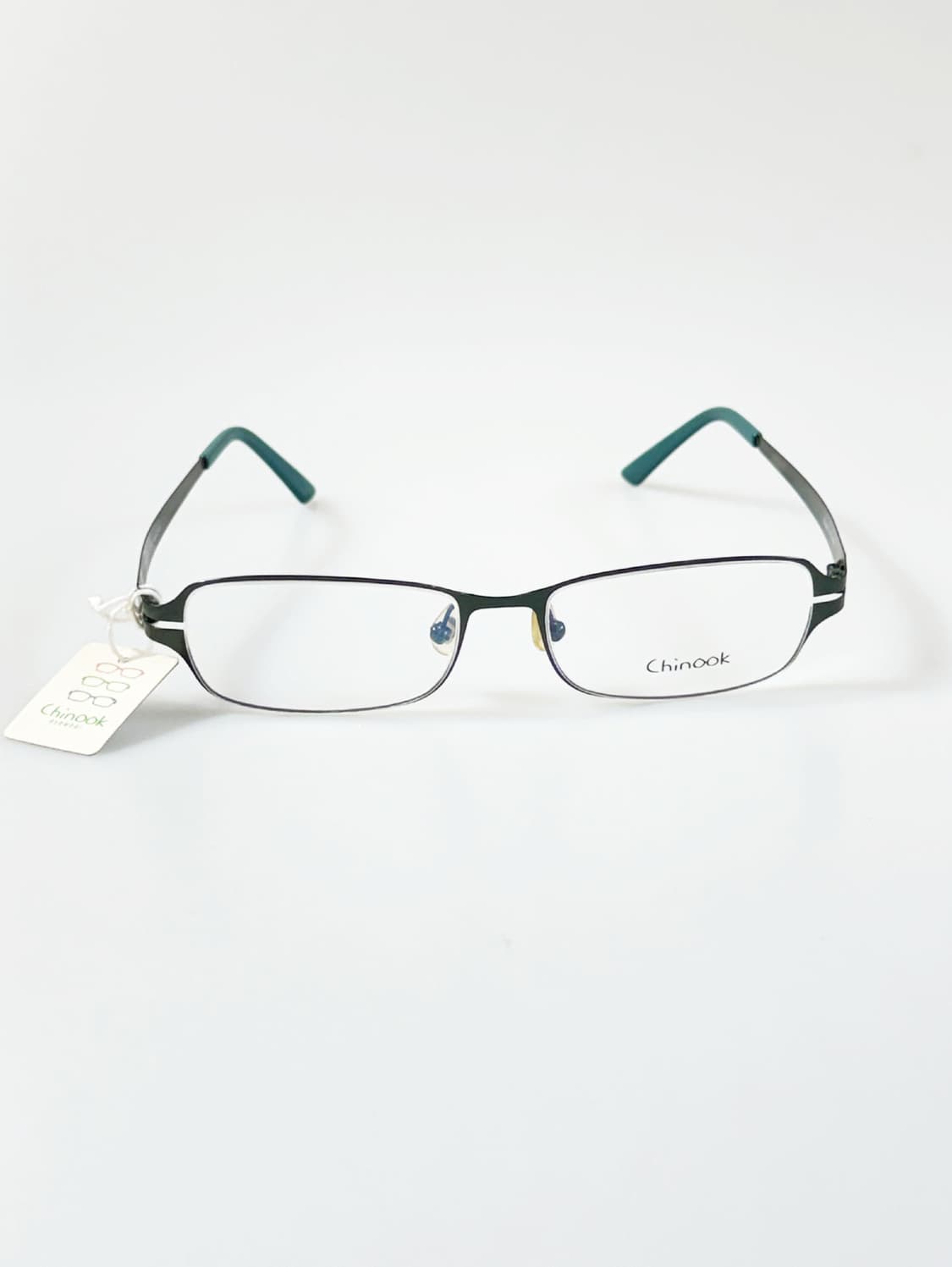 CHINOOK 그린 메탈 슬림 스퀘어 빈티지 안경 상품이미지2