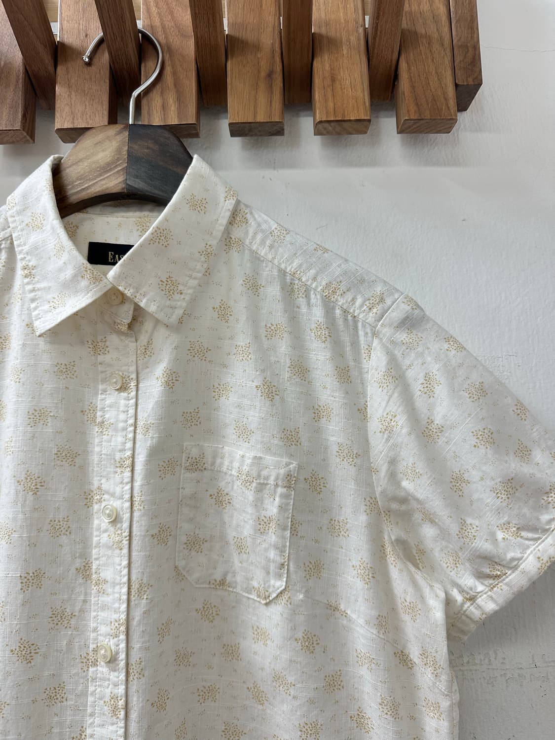 일본빈티지 East Boy 이스트보이 플라워 패턴 포켓 반팔 블라우스 상품이미지3