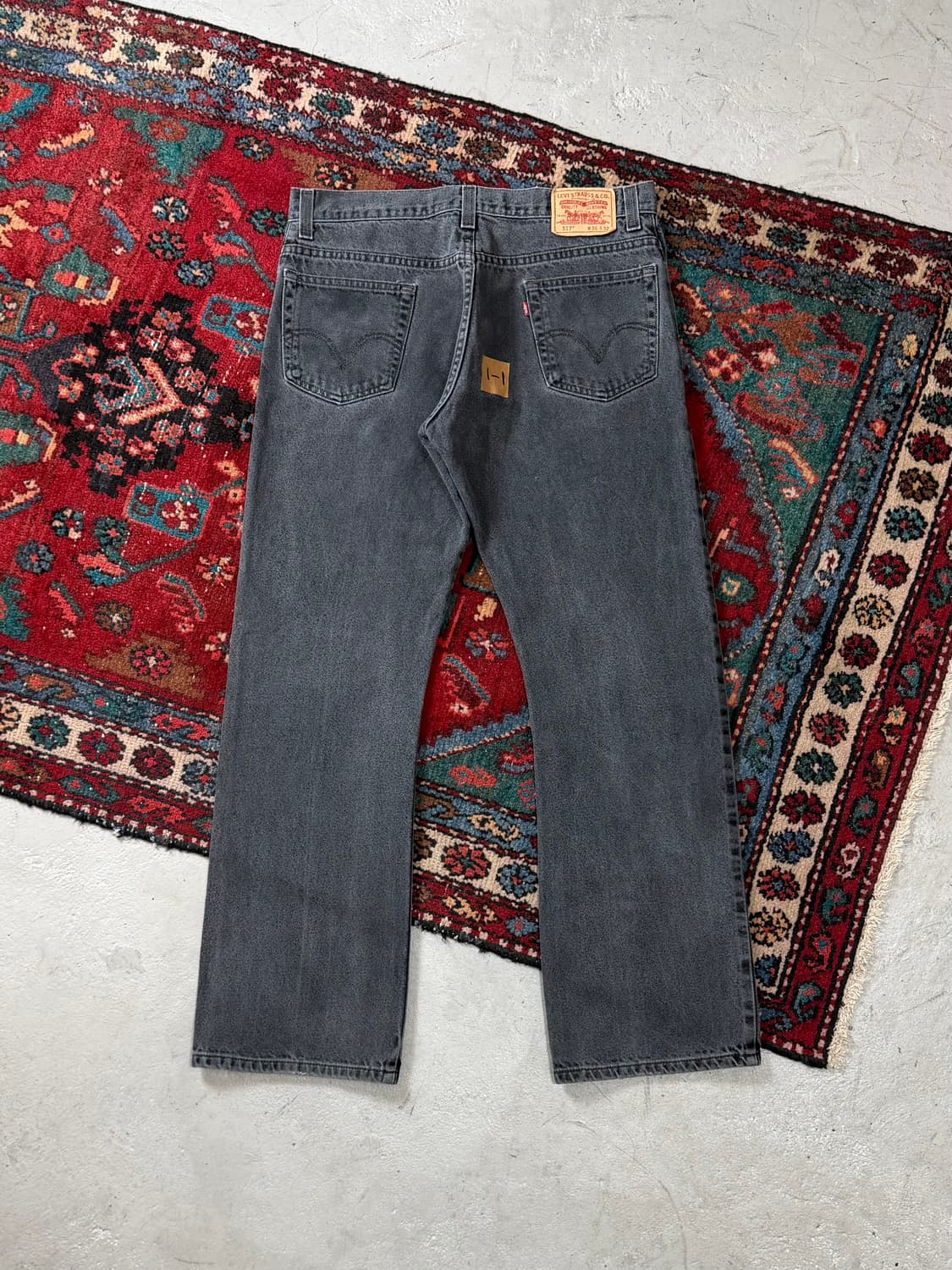 00's 빈티지 리바이스 517 블랙 부츠컷 플레어진 상품이미지3