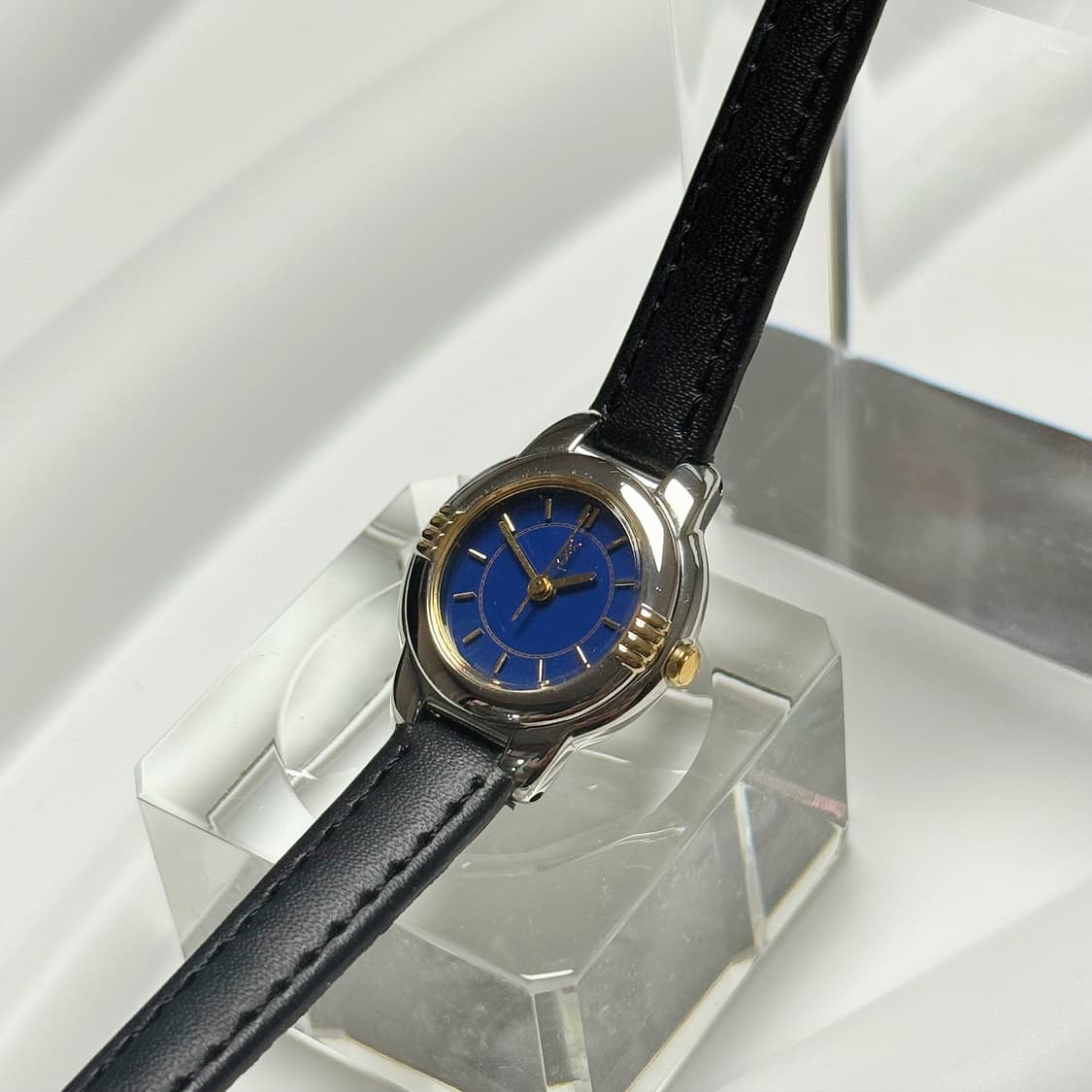빈티지 YSL 입생로랑 빈티지 투톤 베젤 네이비 다이얼 워치 상품이미지4