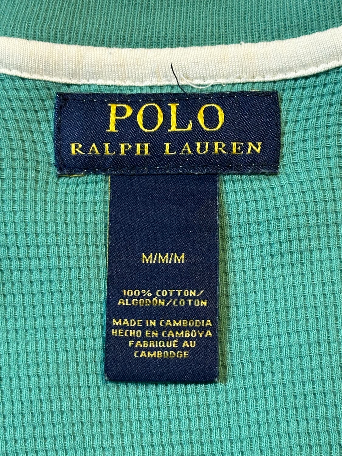 폴로 랄프로렌 POLO 신형 와플 니트 롱슬리브 긴팔 민트 상품이미지4