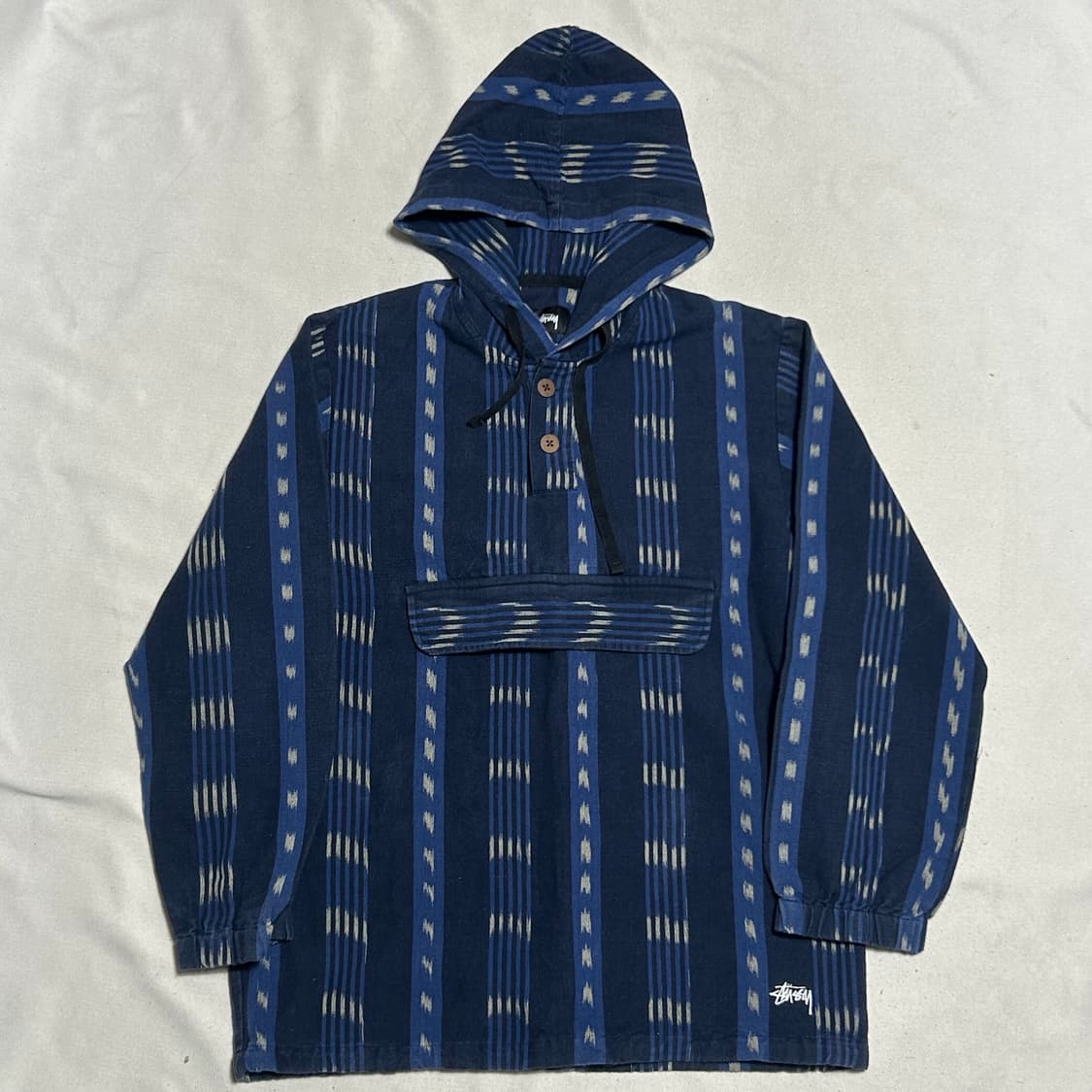 M 스투시 나바호 스웻 블루 아노락 상품이미지2