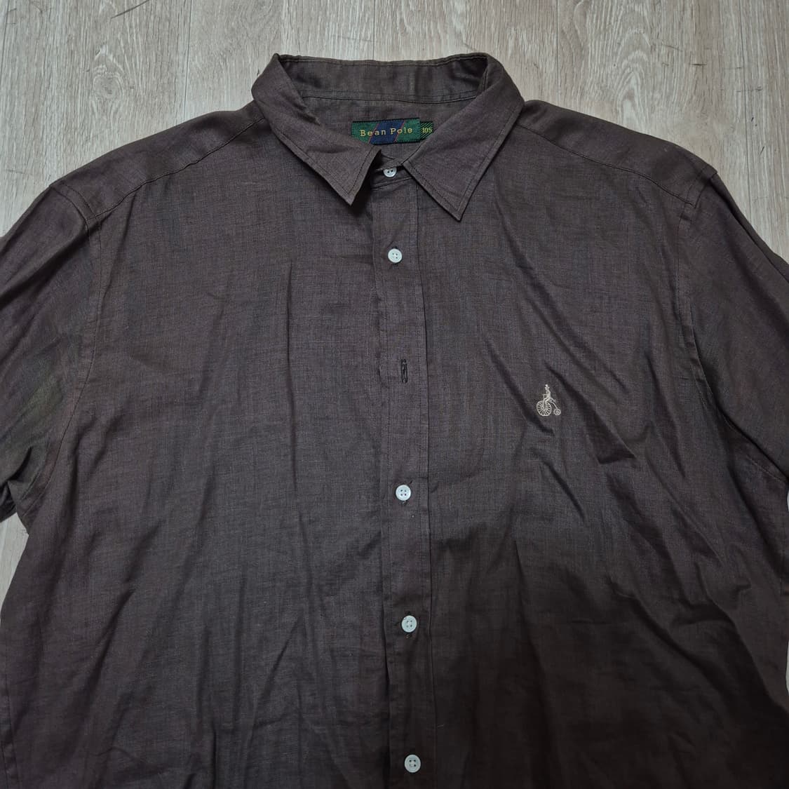 빈폴 남성 자수 로고 코튼 반팔셔츠 XL(105) 상품이미지2