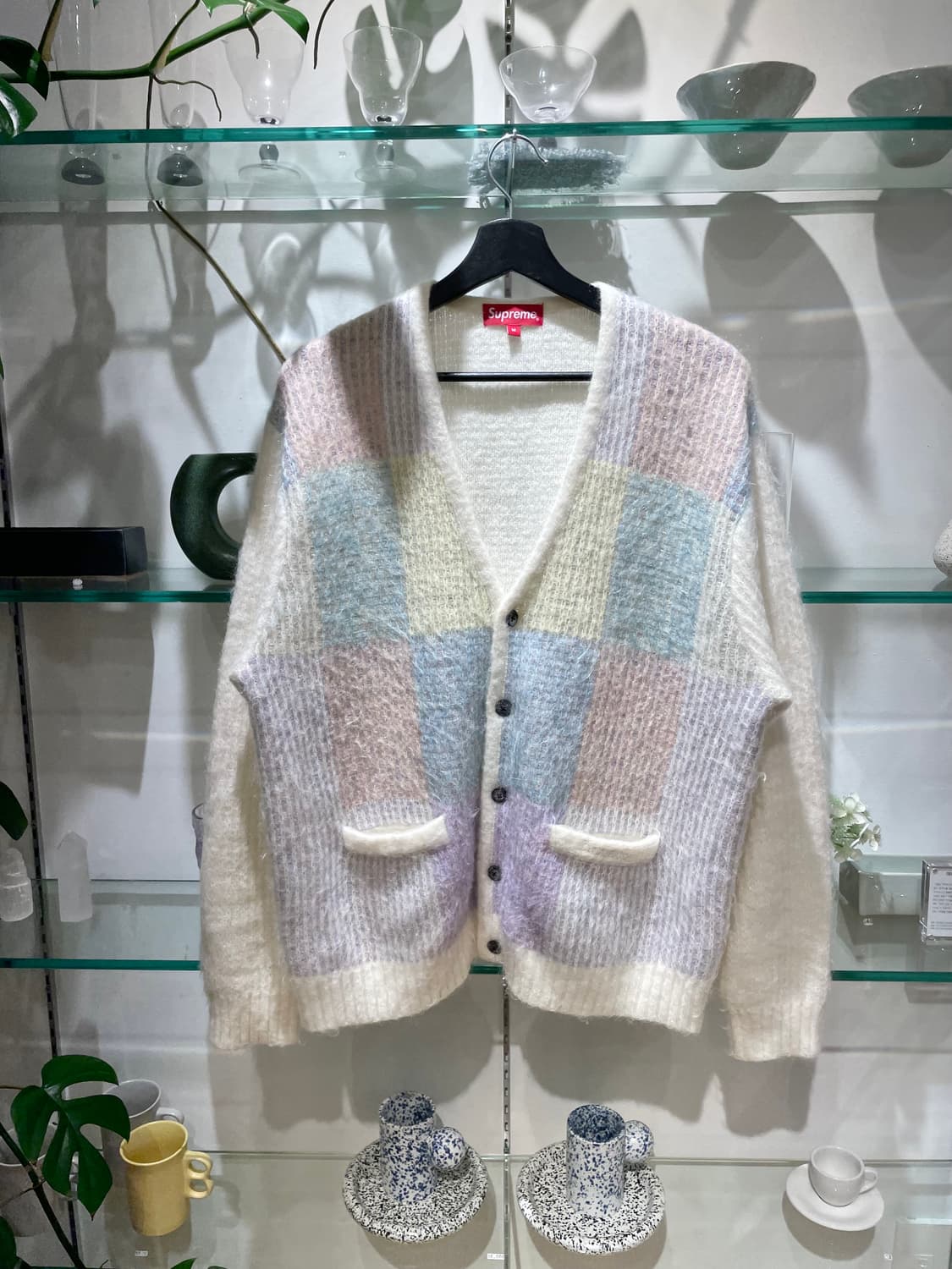 슈프림 brushed grid cardigan 상품이미지1
