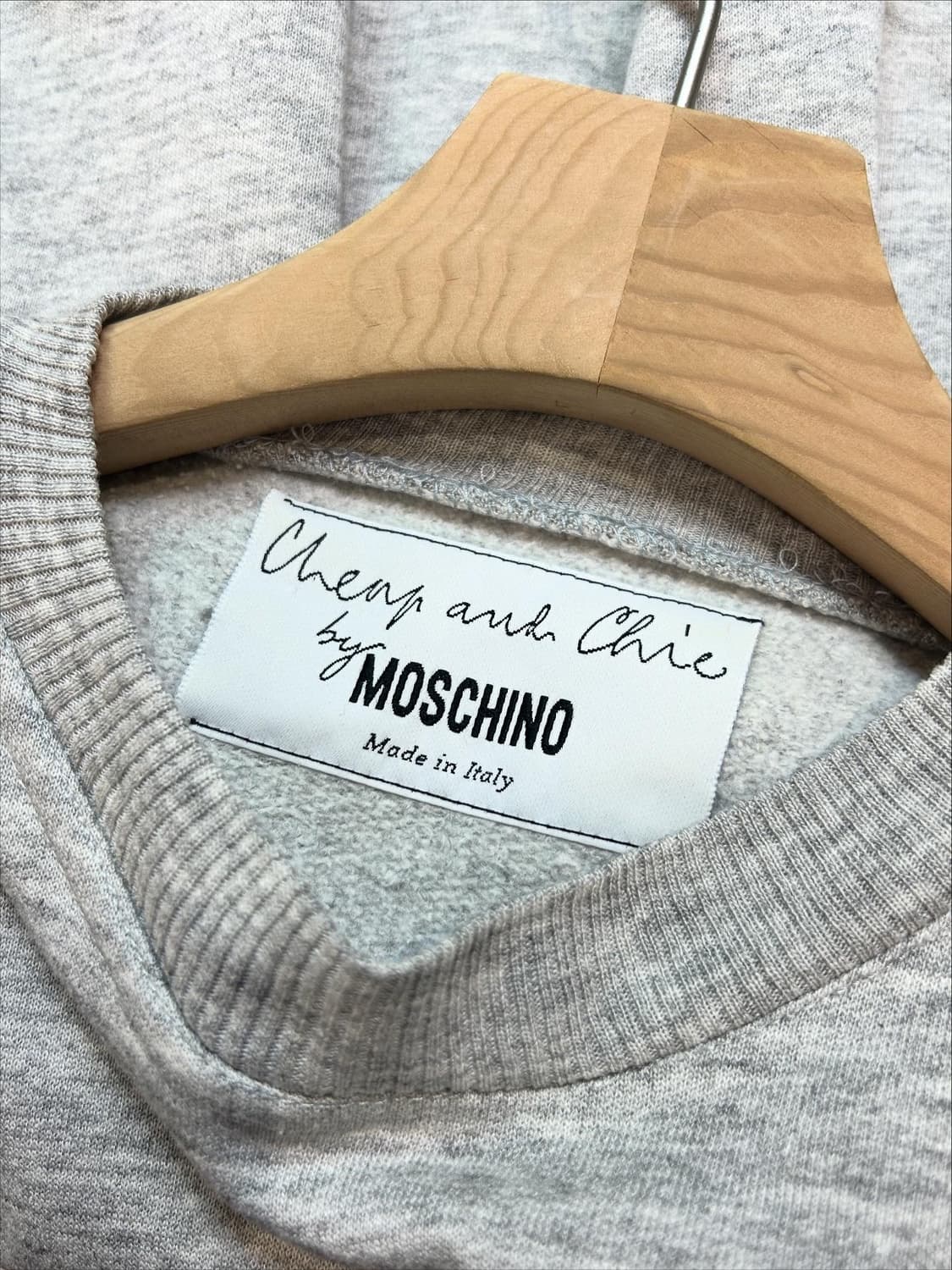 빈티지 모스키노 MOSCHINO 맨투맨 회색 상품이미지4