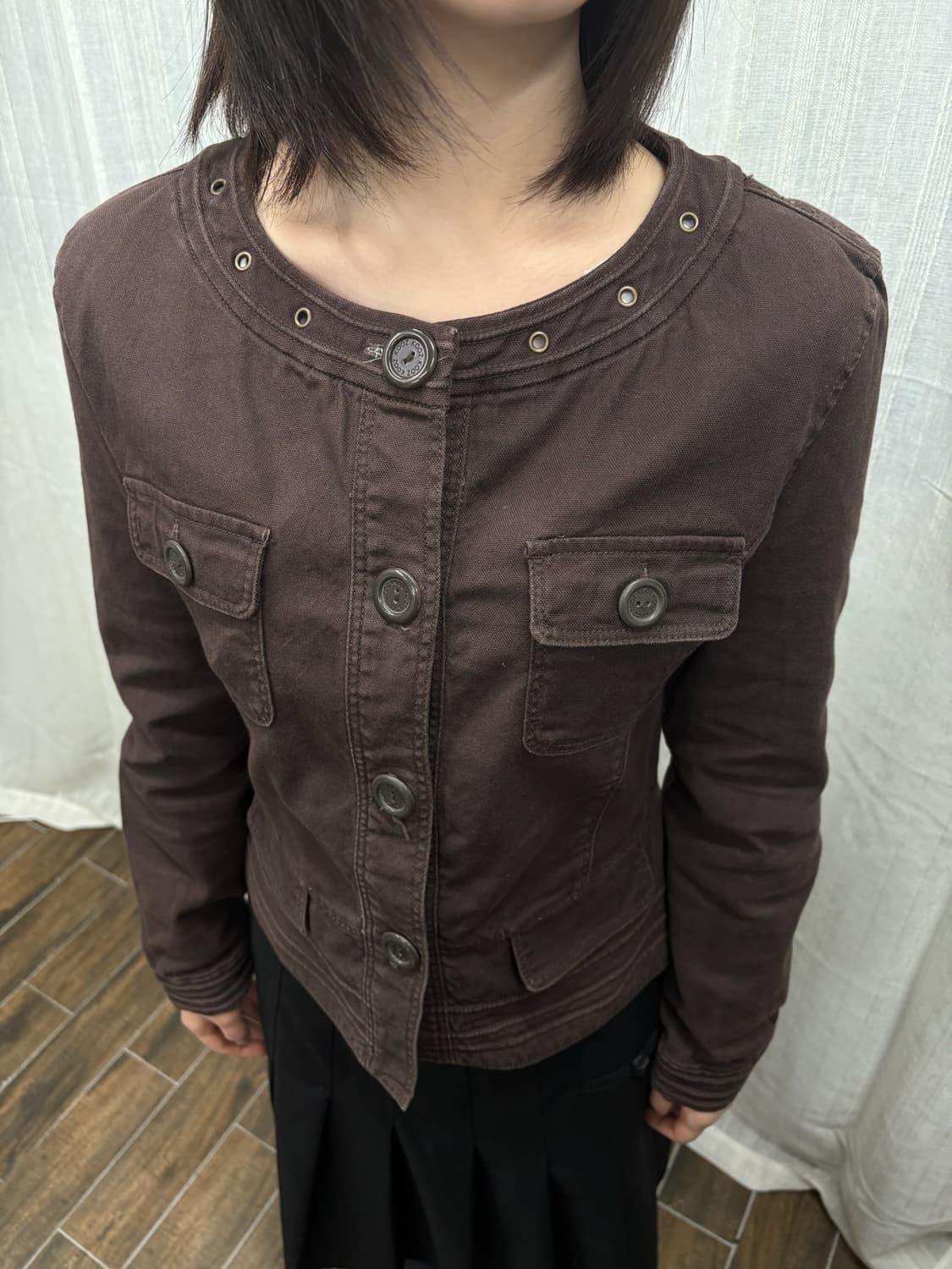 KOOZ 논카라 빈티지 버튼 자켓 상품이미지1