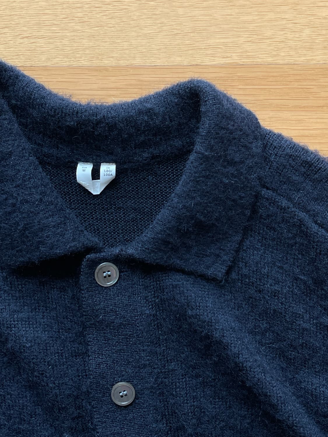 아르켓 다크 네이비 부클 울 가디건 상품이미지7