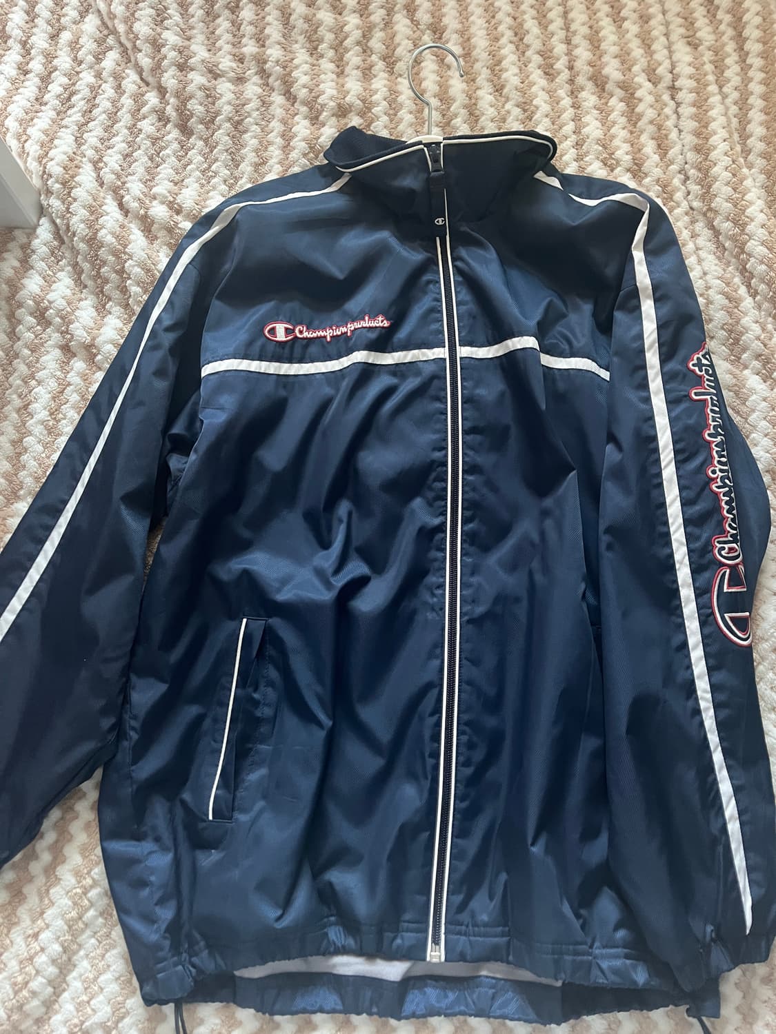 챔피온 바람막이 네이비 상품이미지1