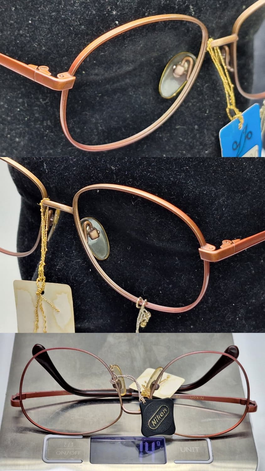 니콘 FB 645-54 안경테 54mm 로즈 오벌 라운드 일본 빈티지 상품이미지3