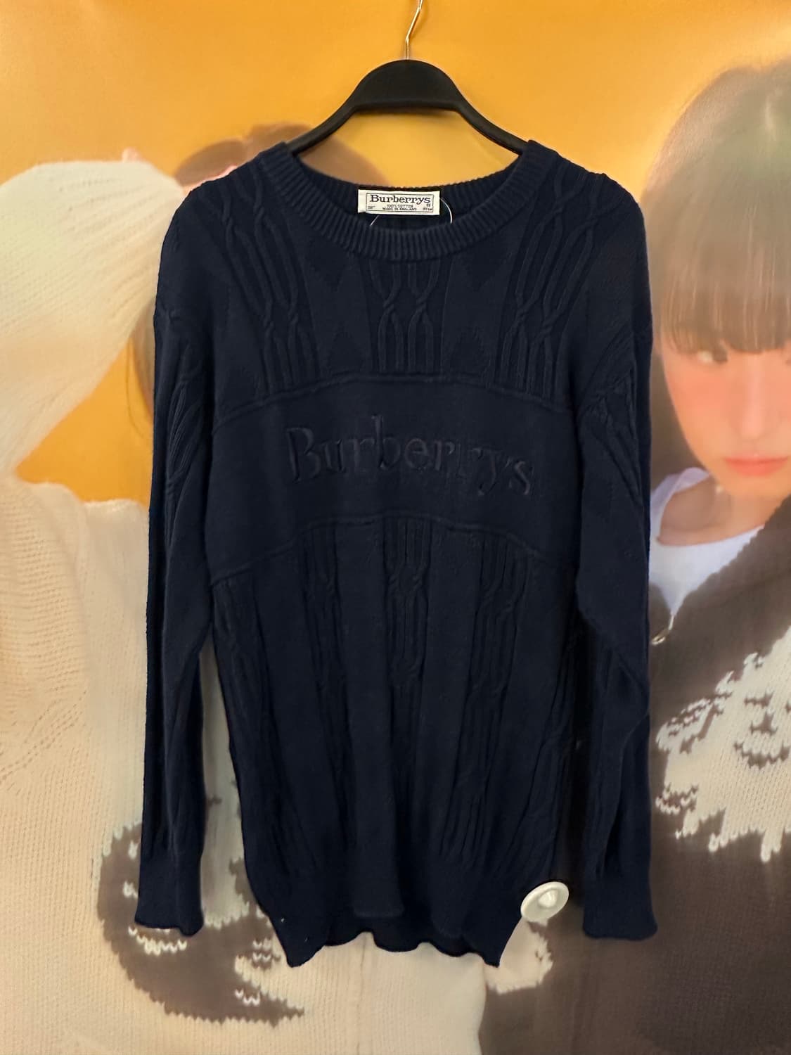 BURBERRY 버버리 네이비 케이블니트 상품이미지1
