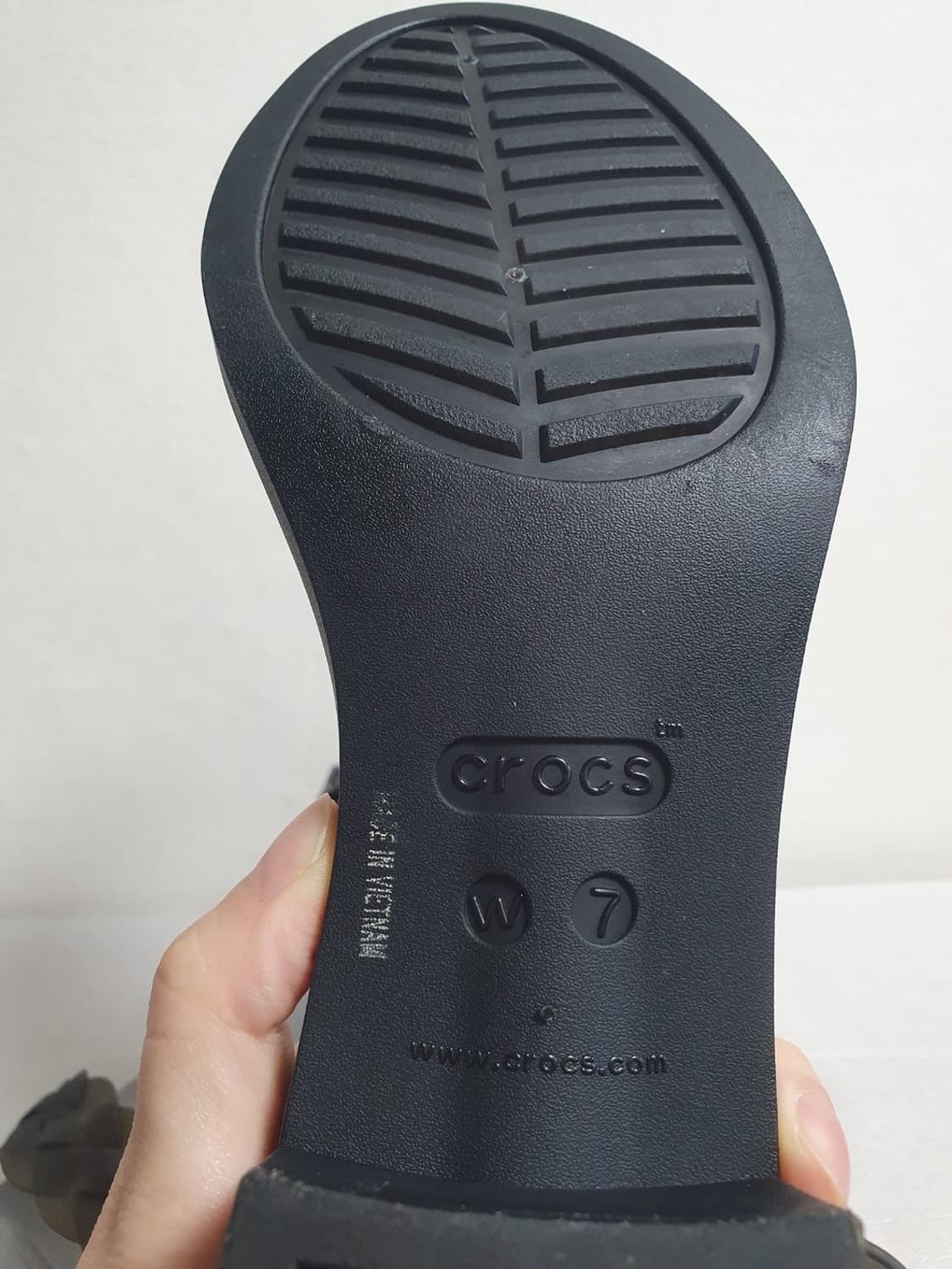 크록스 이자벨라 블록힐 샌들 청키 클리어 블랙 240mm 상품이미지9