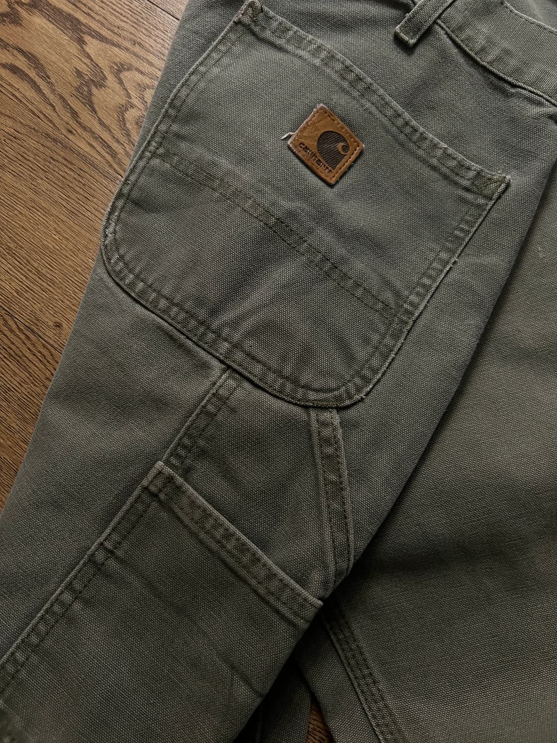[36]칼하트 USA 빈티지 워싱 모스그린 카펜터 워크 팬츠 M7 상품이미지7
