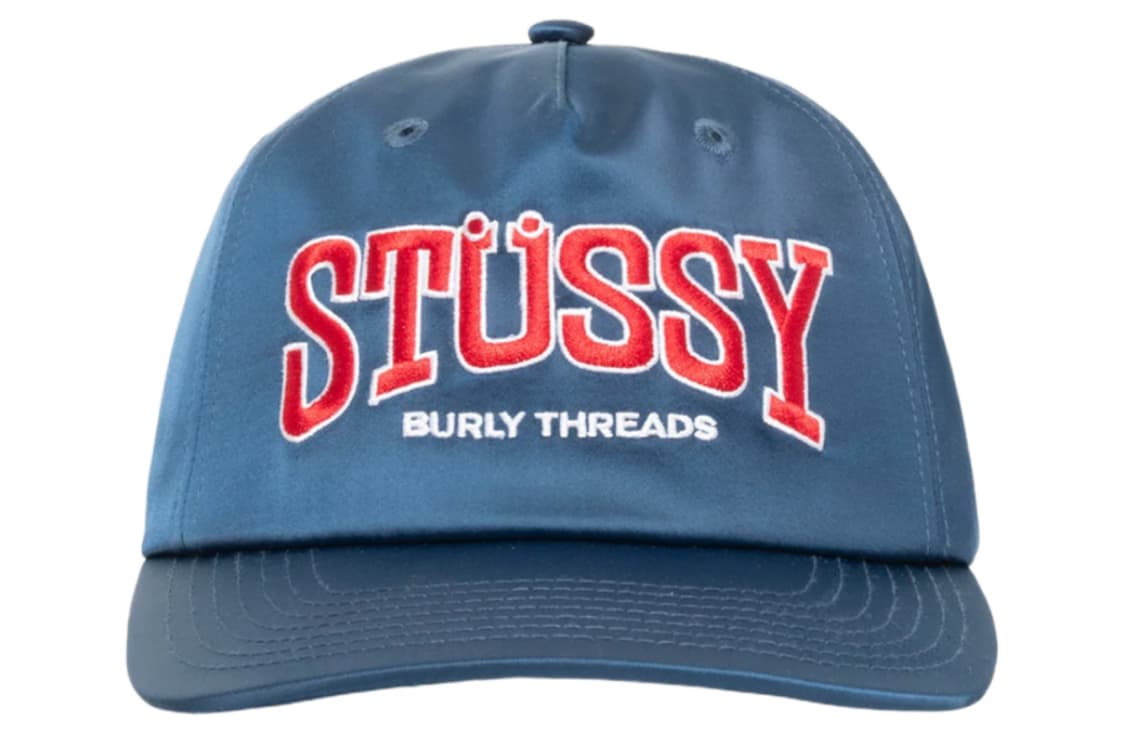 스투시 미드 뎁스 벌리 쓰레드 스냅백 네이비 상품이미지1