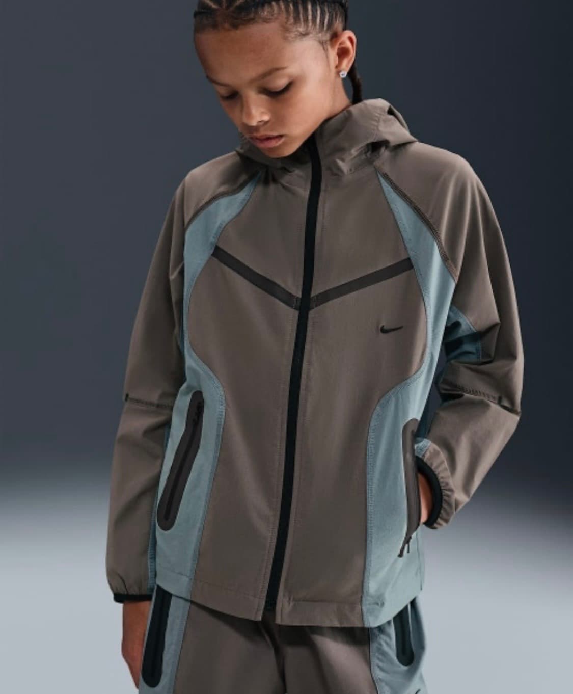 나이키 우븐 테크 자켓 바람막이 주니어 XL 트레이닝 셋업 윈드러너 상품이미지1