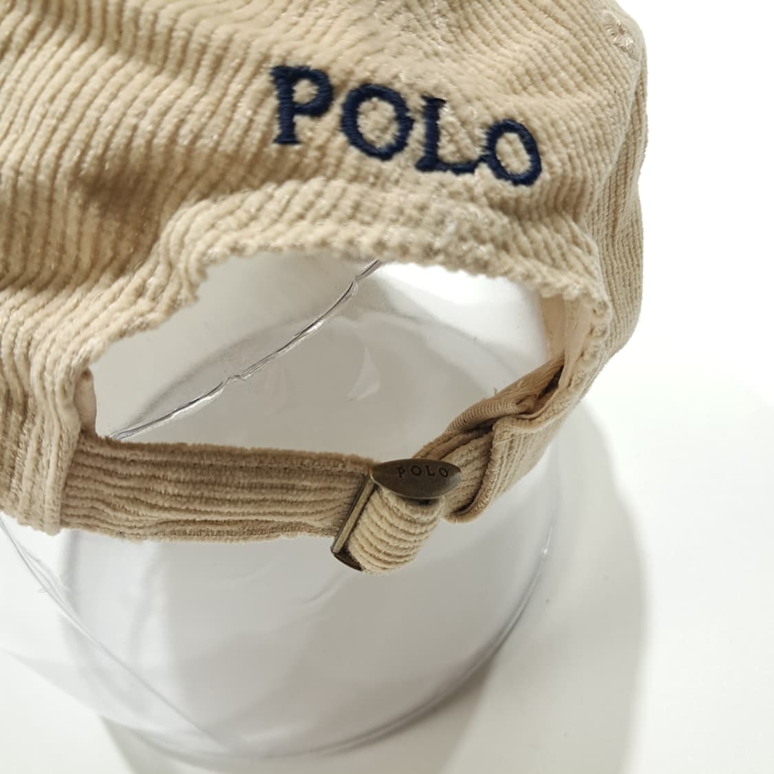 CN999 폴로 랄프로렌 베이지 코듀로이 블랙 자수 볼캡 모자 상품이미지6