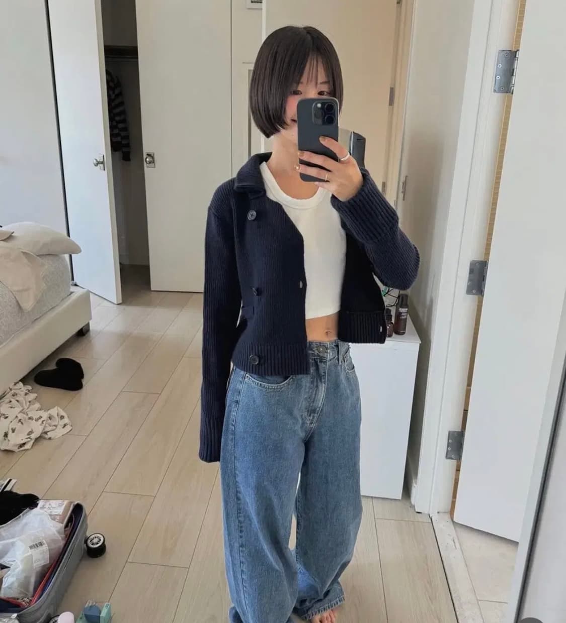 더바넷 샬롯 Charlotte 더블 브레스트 니트 가디건 상품이미지3