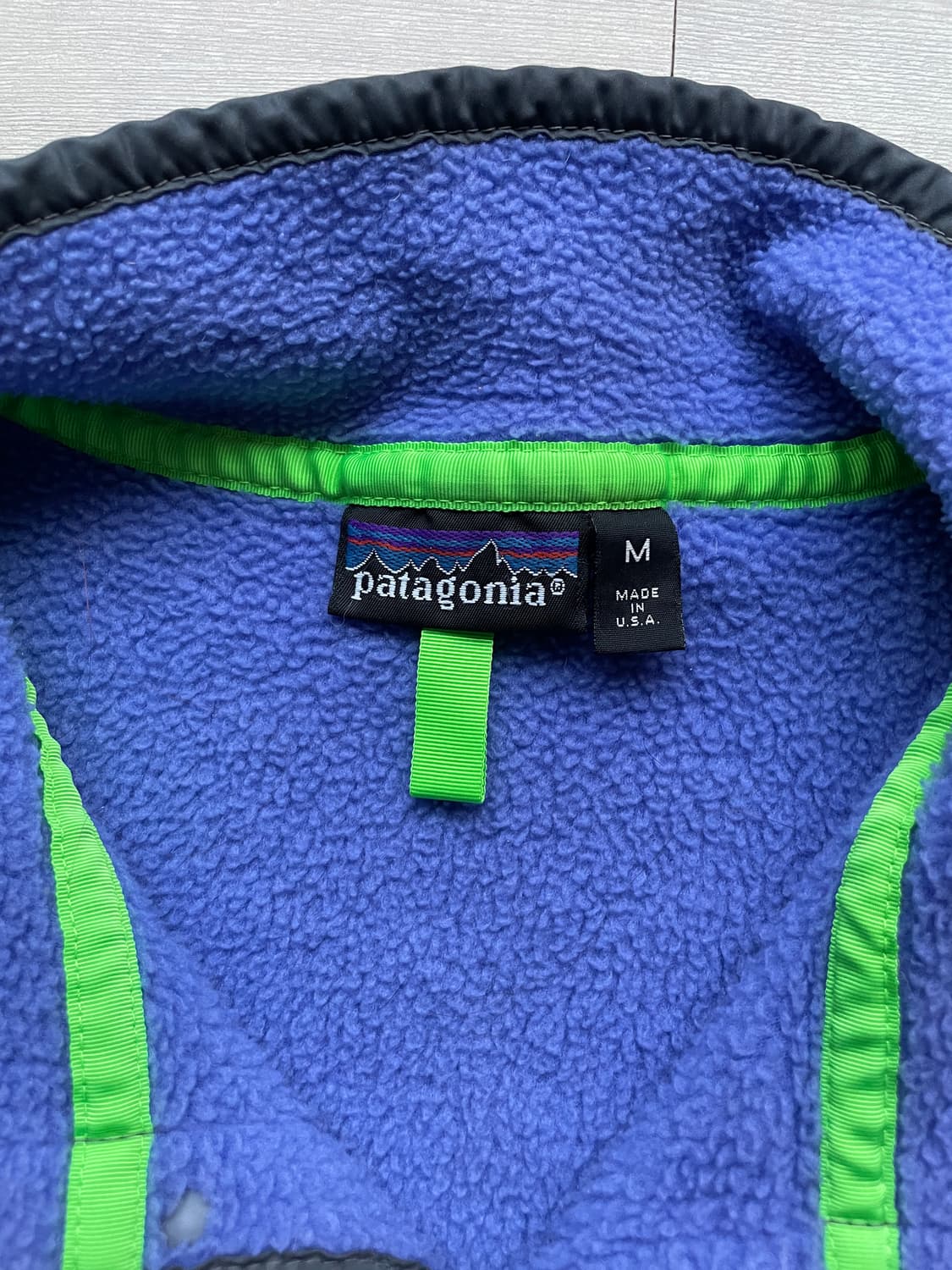 90s 파타고니아 신칠라 퍼플 그레이 그린 에반게리온 rare 상품이미지3
