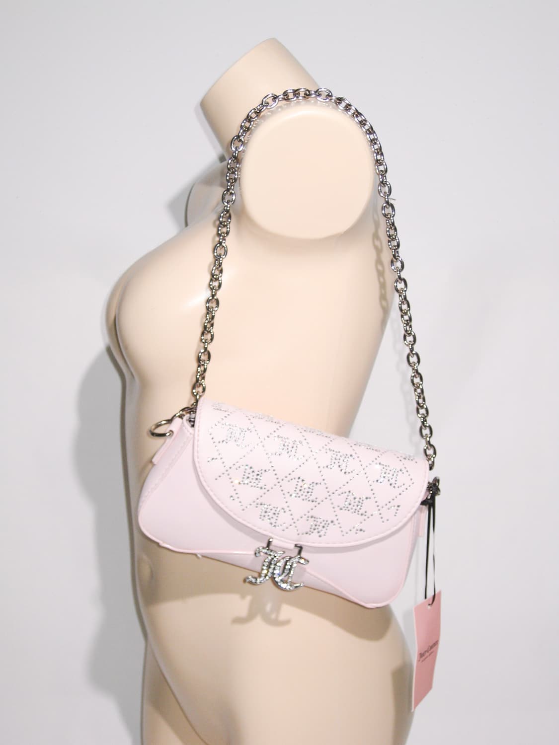 쥬시 꾸뛰르 베이비핑크 갸루 체인 숄더백 상품이미지5