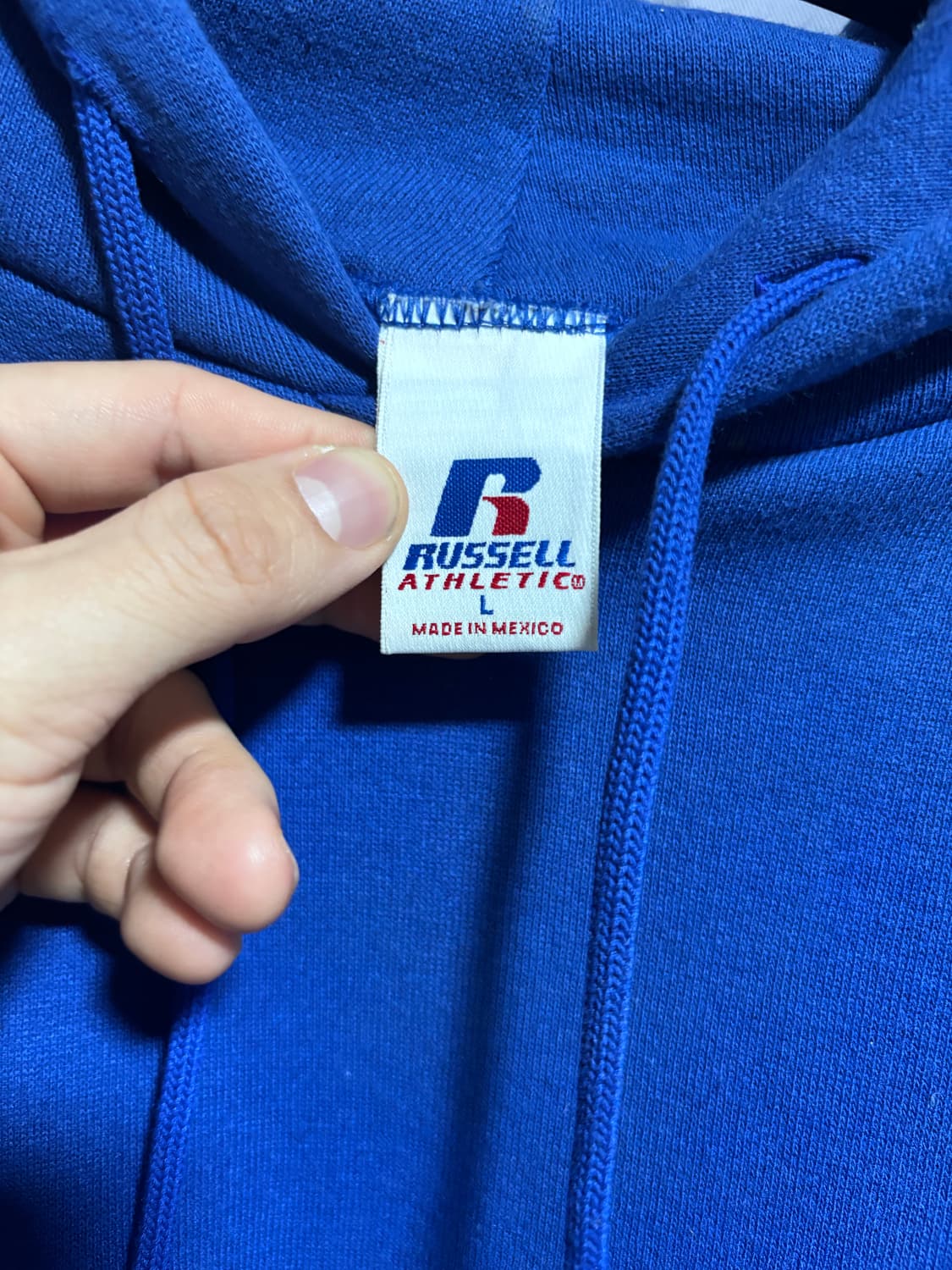 [L]90s 러셀 후드 블루 상품이미지3