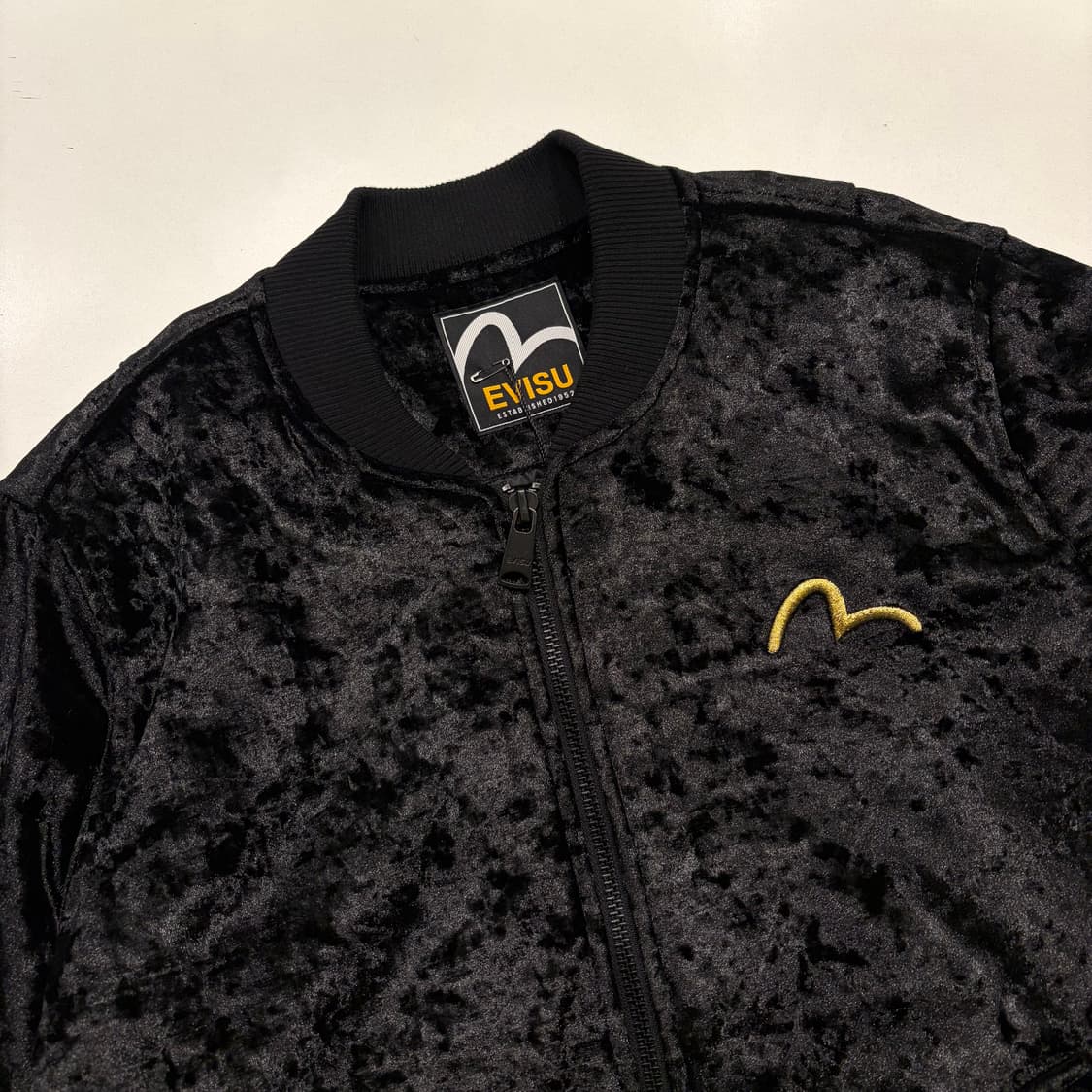 [95] EVISU 에비수 벨벳 블랙 봄버 자켓 C65 상품이미지3