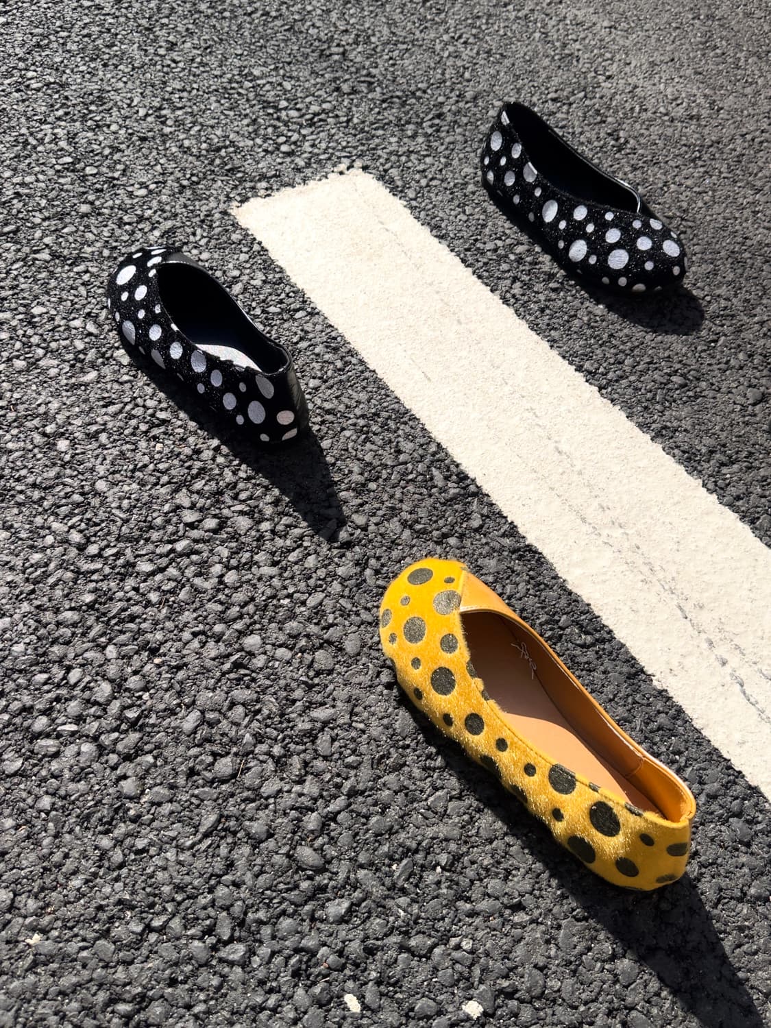 Hybrid dot pattern flat shoes 상품이미지4