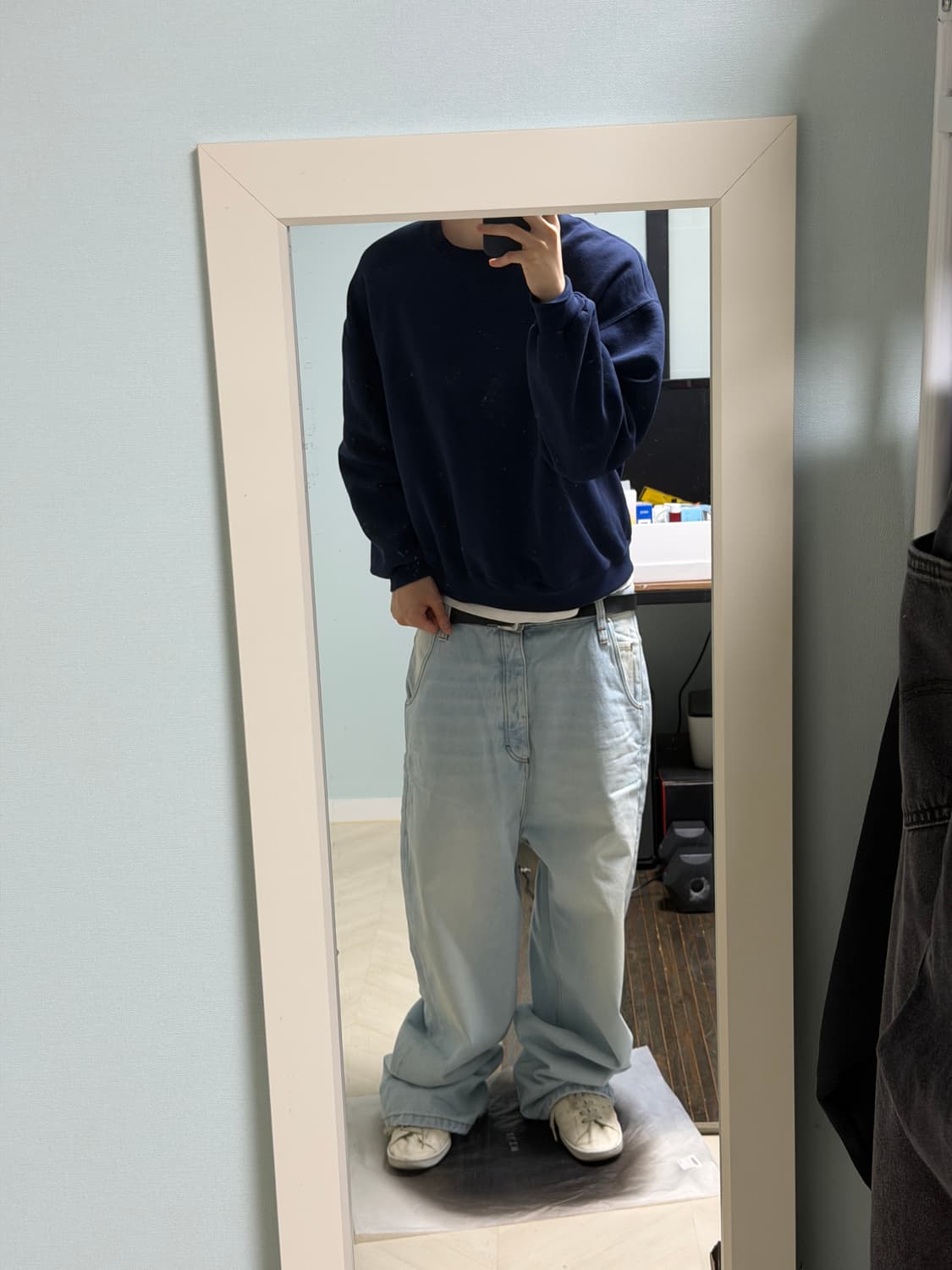 90s 빈티지 러셀 맨투맨 네이비(L) 상품이미지3