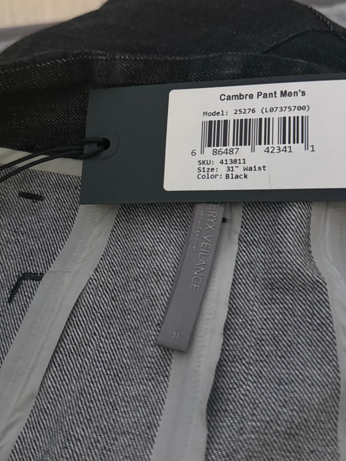 Veilance Cambre Pant 31Size Black 상품이미지5