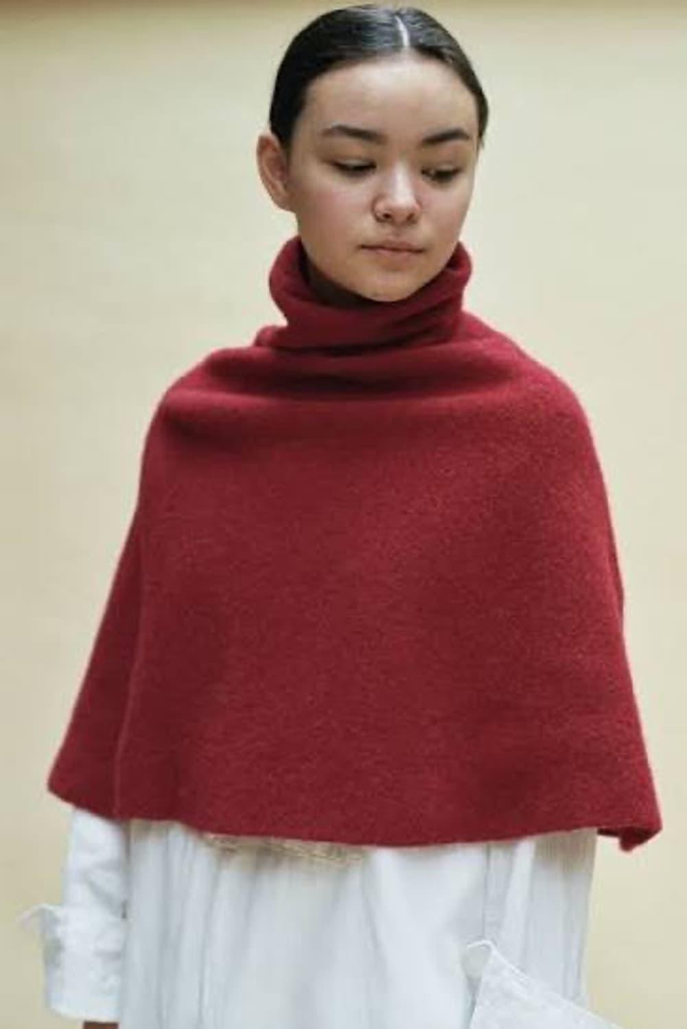 Cecilie telle high neck poncho blue 상품이미지2