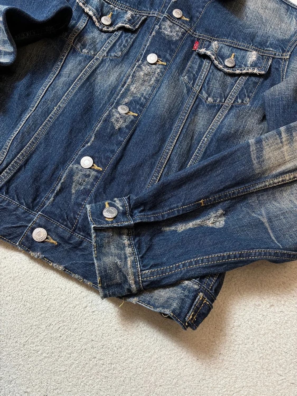 리바이스 70505 3세대 에이징 데님 트러커 자켓 PN7807 상품이미지5